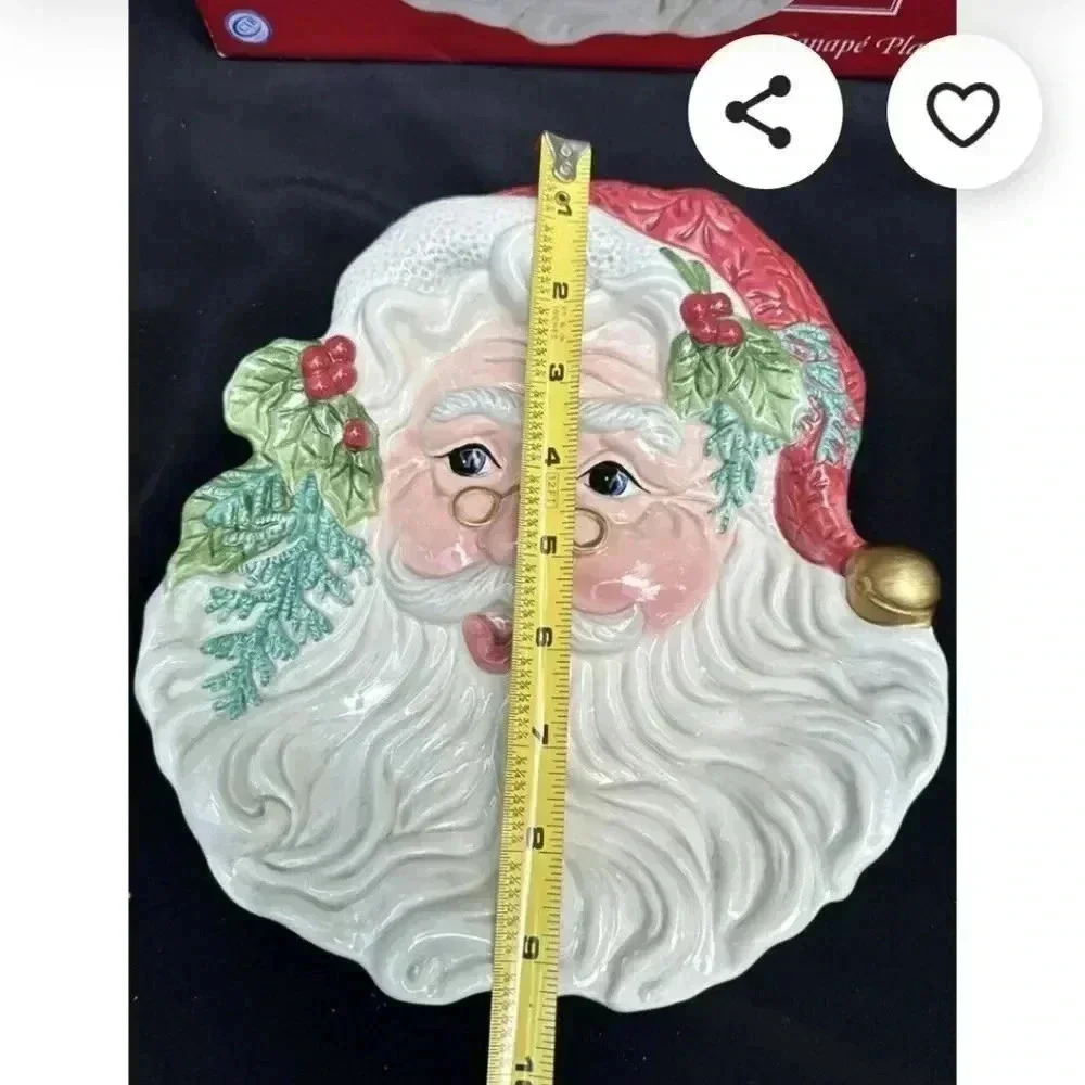 Fitz & Floyd Old Santa Canape Plate - Picture 4 of 6